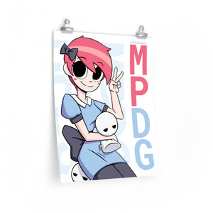 Mandy the MPDG Poster - Pink & Blue