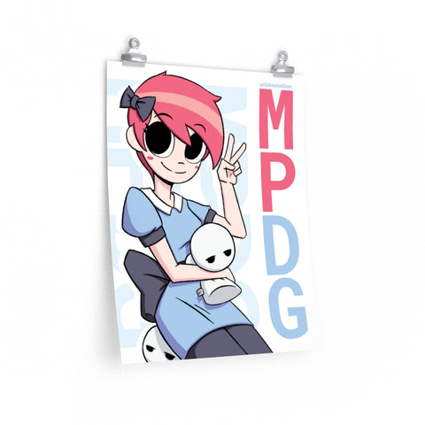 Mandy the MPDG Poster - Pink & Blue