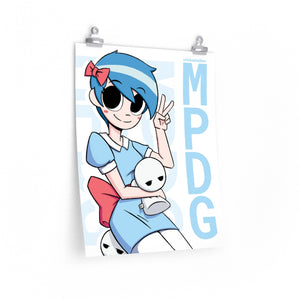 Mandy the MPDG Poster - Blue